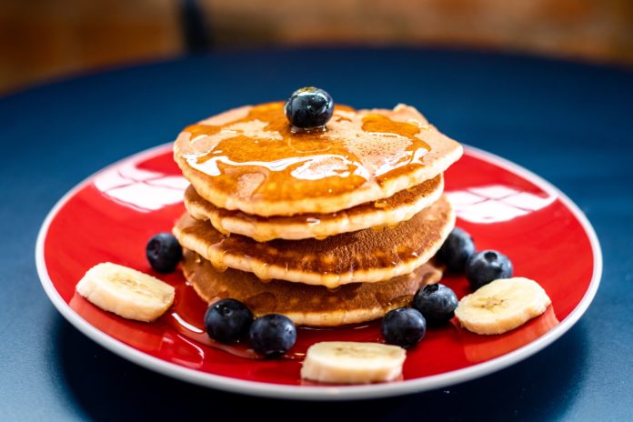 A stack of healthy pancakes