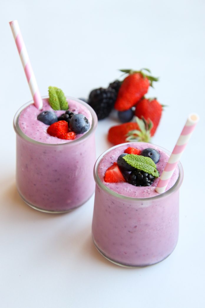 Ginger-berry smoothies. Loaded with nutrients and antioxidants.
