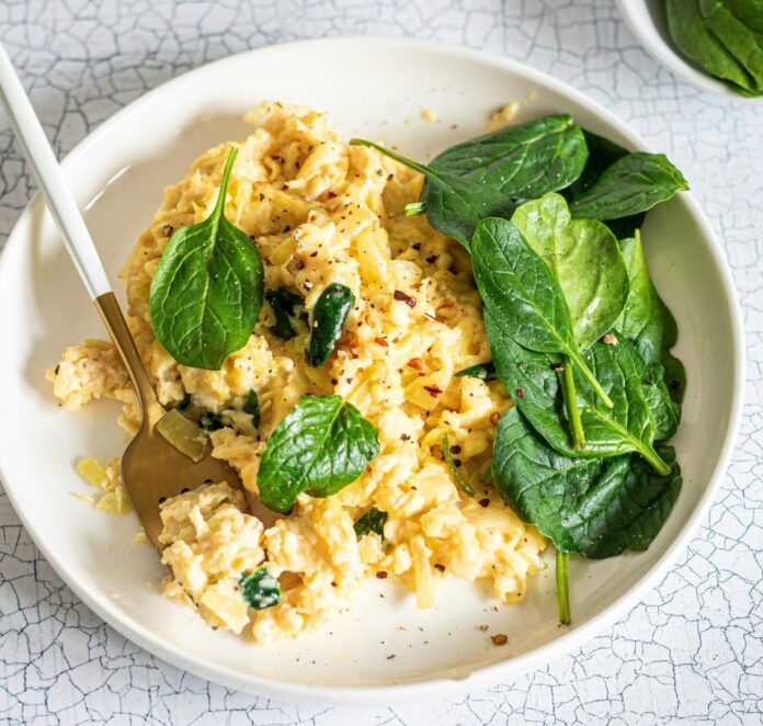 Eggs and spinach